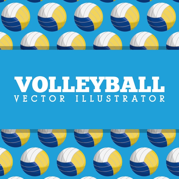 diseño de voleibol con el icono de bolas