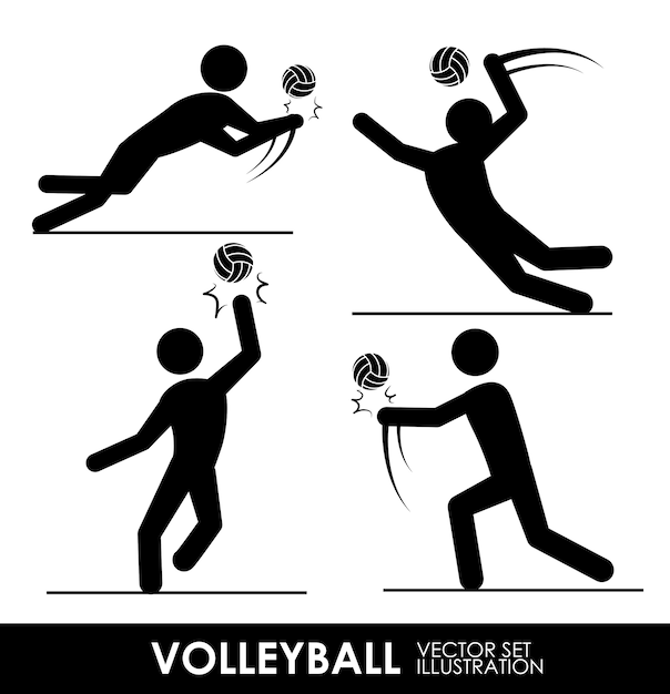 Vector diseño de voleibol