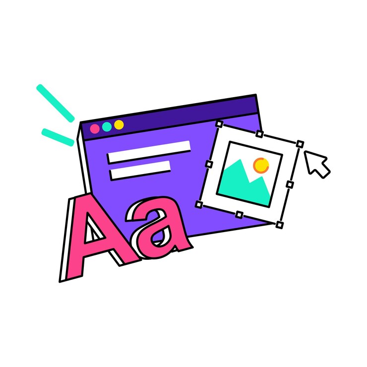 Vector diseño web e ilustración gráfica