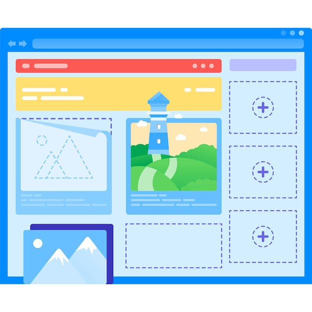 Diseño web gráfico desarrollar icono de vector aislado