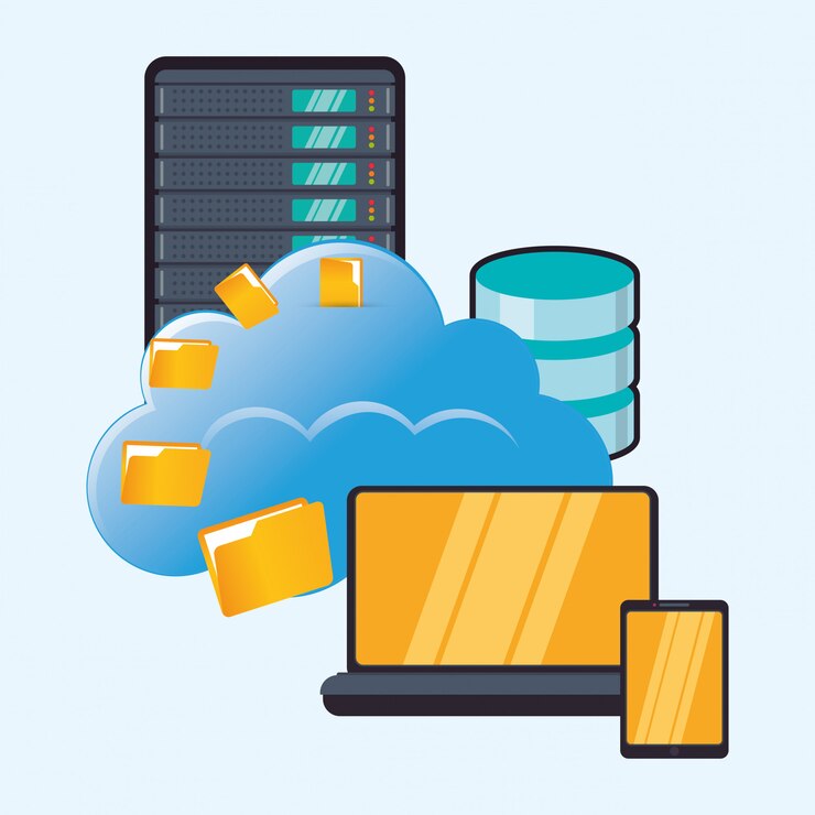 Vector diseño web hosting