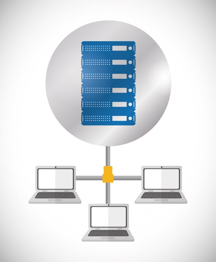 Vector diseño web hosting
