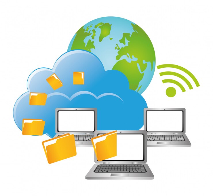 Vector diseño web hosting