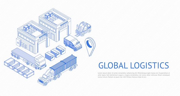 Diseño web de logística global.