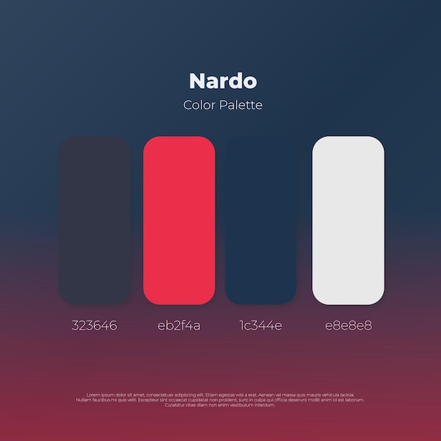 Diseño web de la paleta de colores Nardo