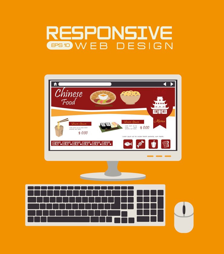 Vector diseño web responsivo, ilustración vectorial.