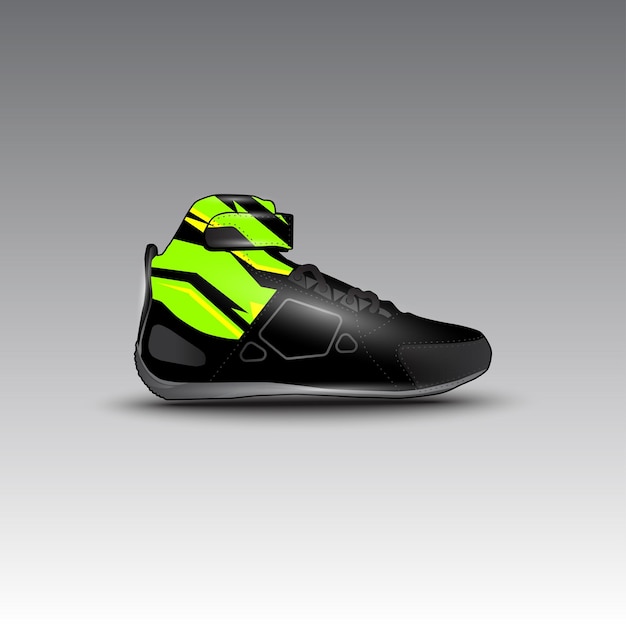 Vector diseño de zapatos de carreras de arrastre con motivos de vectores de carreras gravis