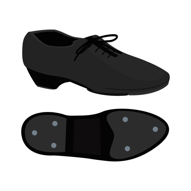 Vector diseño de zapatos de tap de estilo oxford