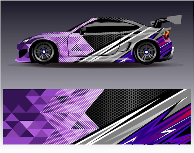 Diseños de adhesivos de envoltura de automóviles de carreras Fondo de carreras y deportes abstractos para librea de automóviles o diario