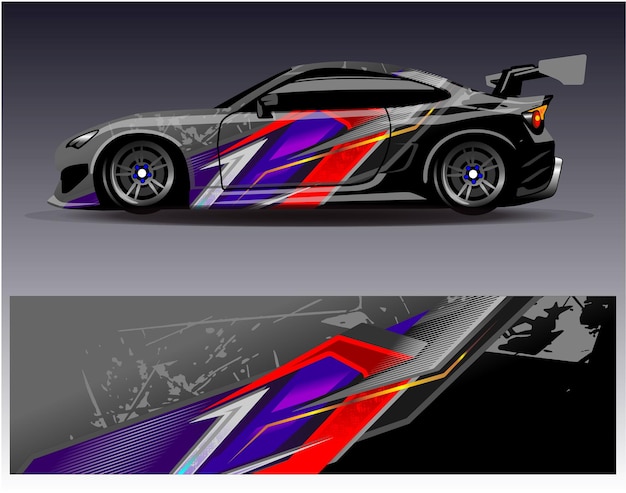Diseños de adhesivos de envoltura de automóviles de carreras Fondo de carreras y deportes abstractos para librea de automóviles o palo de vinilo de automóvil de uso diario