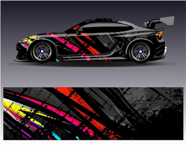 Diseños de adhesivos de envoltura de automóviles de carreras Fondo de carreras y deportes abstractos para librea de automóviles o palo de vinilo de automóvil de uso diario