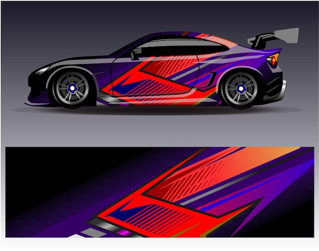 Diseños de adhesivos de envoltura de automóviles de carreras Fondo de carreras y deportes abstractos para librea de automóviles o palo de vinilo de automóvil de uso diario