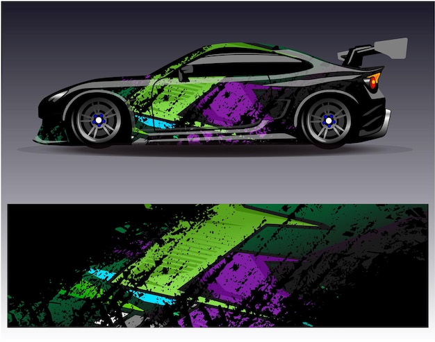 Diseños de adhesivos de envoltura de automóviles de carreras Fondo de carreras y deportes abstractos para librea de automóviles o palo de vinilo de automóvil de uso diario