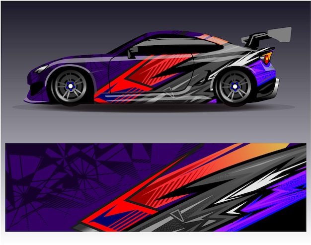 Diseños de adhesivos de envoltura de automóviles de carreras Fondo de carreras y deportes abstractos para librea de automóviles o palo de vinilo de automóvil de uso diario