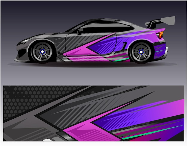Diseños de adhesivos de envoltura de automóviles de carreras Fondo de carreras y deportes abstractos para librea de automóviles o palo de vinilo de automóvil de uso diario