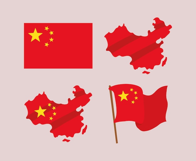 Diseños de banderas chinas