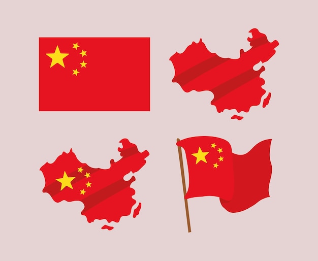 Diseños de banderas chinas