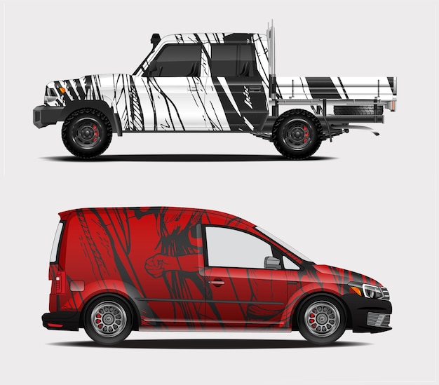 Diseños de calcomanías de autos de carrera