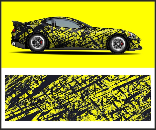 Diseños de calcomanías de envoltura de autos de carreras Fondo abstracto de carreras y deportes para librea de autos