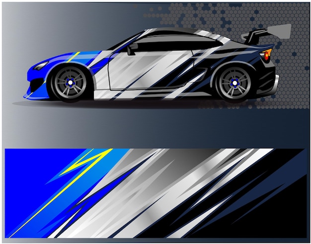 Diseños de calcomanías de envoltura de autos de carreras Fondo de carreras y deportes para librea de autos o adhesivos de vinilo de uso diario