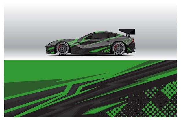 Diseños de calcomanías para rotulación de automóviles. Fondo abstracto de carreras y deporte para librea de carreras o adhesivo de vinilo para automóvil de uso diario. Etiqueta vector eps listo para imprimir.