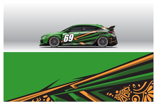 Diseños de calcomanías para rotulación de automóviles. Fondo abstracto de carreras y deporte para librea de carreras o adhesivo de vinilo para automóvil de uso diario. Etiqueta vector eps listo para imprimir.