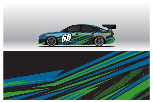Diseños de calcomanías para rotulación de automóviles. Fondo abstracto de carreras y deporte para librea de carreras o adhesivo de vinilo para automóvil de uso diario. Etiqueta vector eps listo para imprimir.