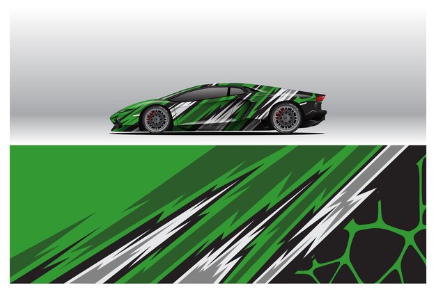 Diseños de calcomanías para rotulación de automóviles. Fondo abstracto de carreras y deporte para librea de carreras o adhesivo de vinilo para automóvil de uso diario. Etiqueta vector eps listo para imprimir.