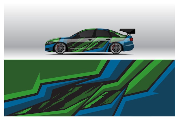 Diseños de calcomanías para rotulación de automóviles. Fondo abstracto de carreras y deporte para librea de carreras o adhesivo de vinilo para automóvil de uso diario. Etiqueta vector eps listo para imprimir.