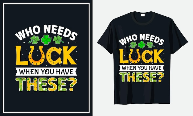 Diseños de camisetas del día de san patricio Vector Premium