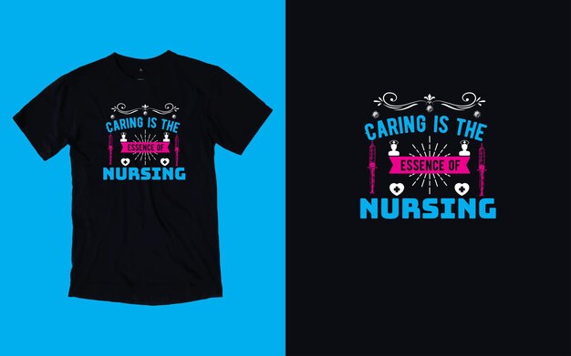 Diseños de camisetas de enfermería con fuerte compasión en el cuidado