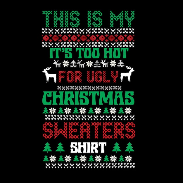 Diseños de camisetas feas de Navidad