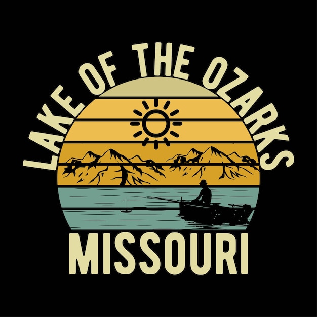 Diseños de camisetas del lago de los ozarks missouri