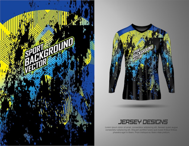 Diseños de camisetas vectoriales de fondo deportivo