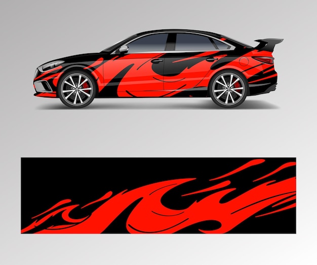 Diseños de carreras abstractas gráficas para envoltura de vinilo adhesivo de vehículo Vector de calcomanía de coche