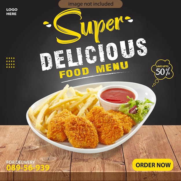 diseños de carteles de comida deliciosa