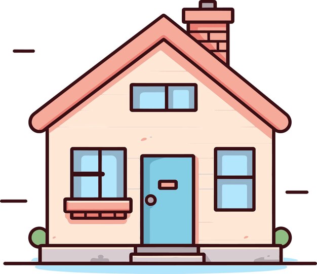 Vector diseños de casas de ensueño de estilo retro