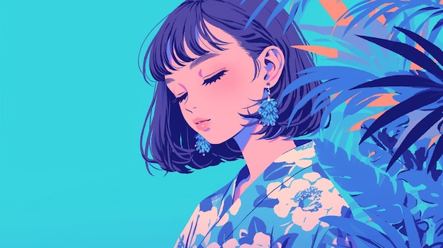 Vector diseños casuales de yukata de verano