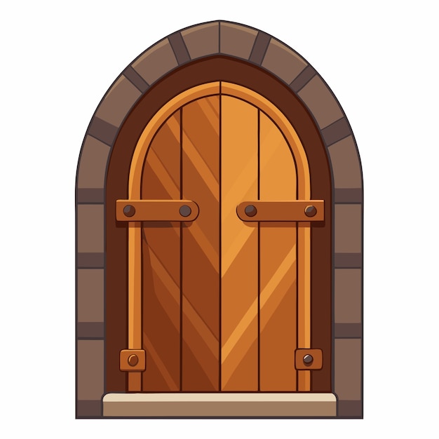 Diseños clásicos y elegantes de entradas vectoriales de puertas de madera
