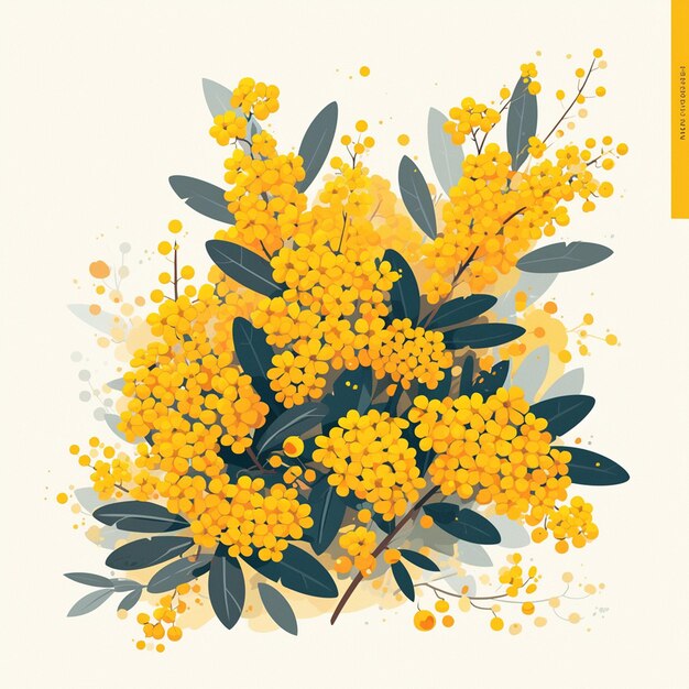 Vector diseños clásicos de flores de osmanthus chino