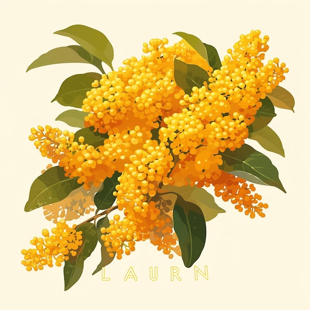 Vector diseños clásicos de flores de osmanthus chino