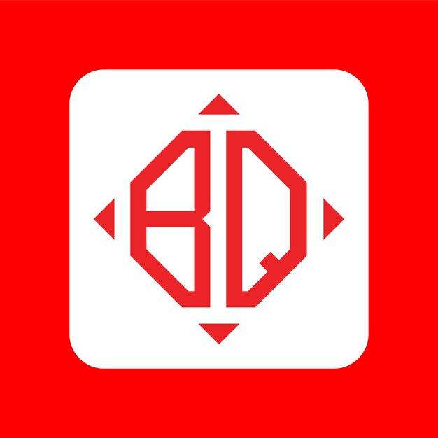 Diseños creativos del logotipo de BQ de las letras iniciales