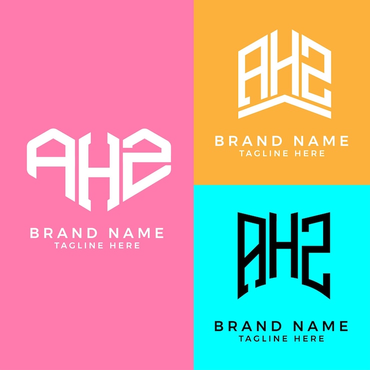 Vector diseños creativos del logotipo del paquete aaa de letras iniciales.