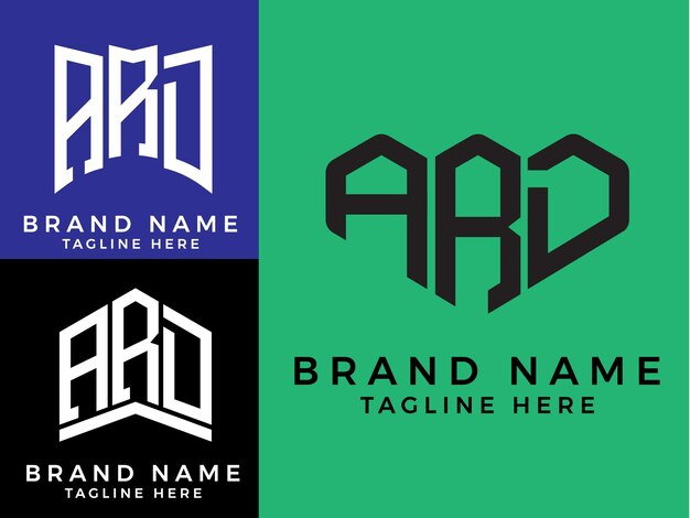 Diseños creativos del logotipo del paquete AAA de letras iniciales.