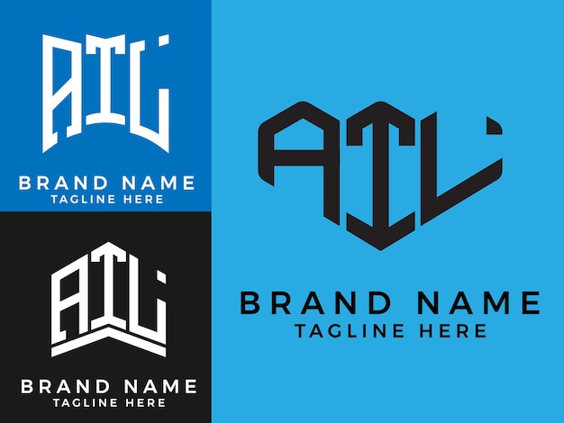 Diseños creativos del logotipo del paquete AAA de letras iniciales.