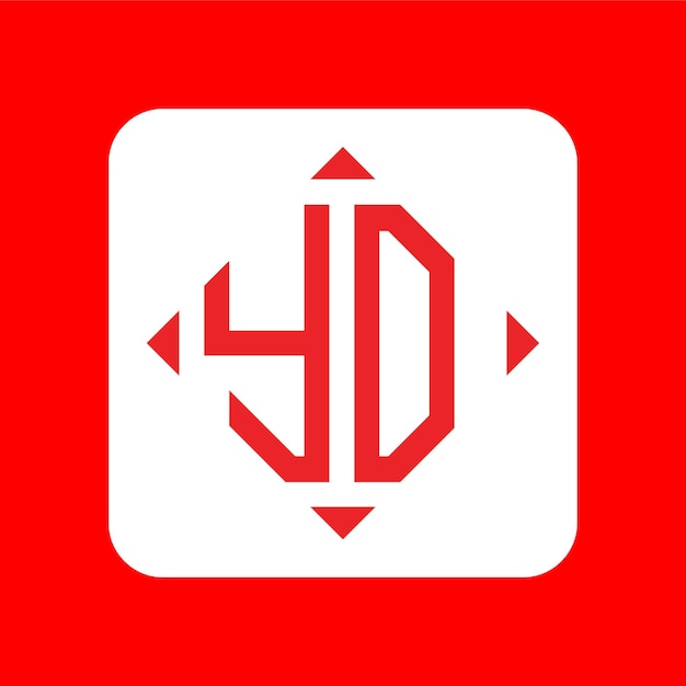 Diseños creativos de logotipos de letras iniciales YO