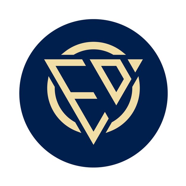 Diseños creativos y sencillos del logotipo ED con monograma inicial
