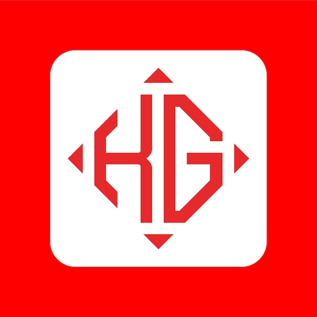 Diseños creativos y sencillos del logotipo de Initial Monogram KG