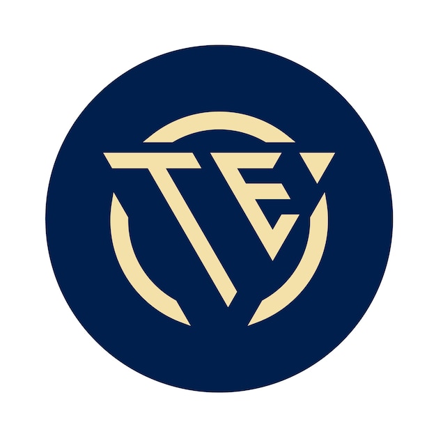 Diseños creativos y sencillos del logotipo TE con monograma inicial
