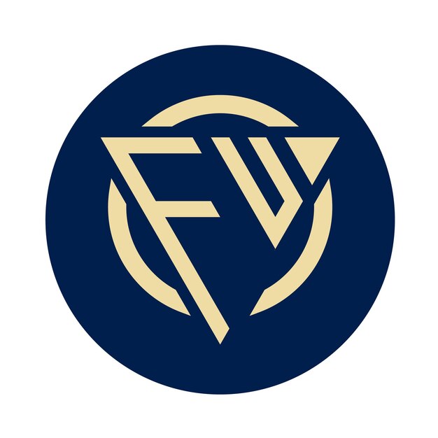 Diseños creativos y sencillos de logotipos de monograma inicial FV